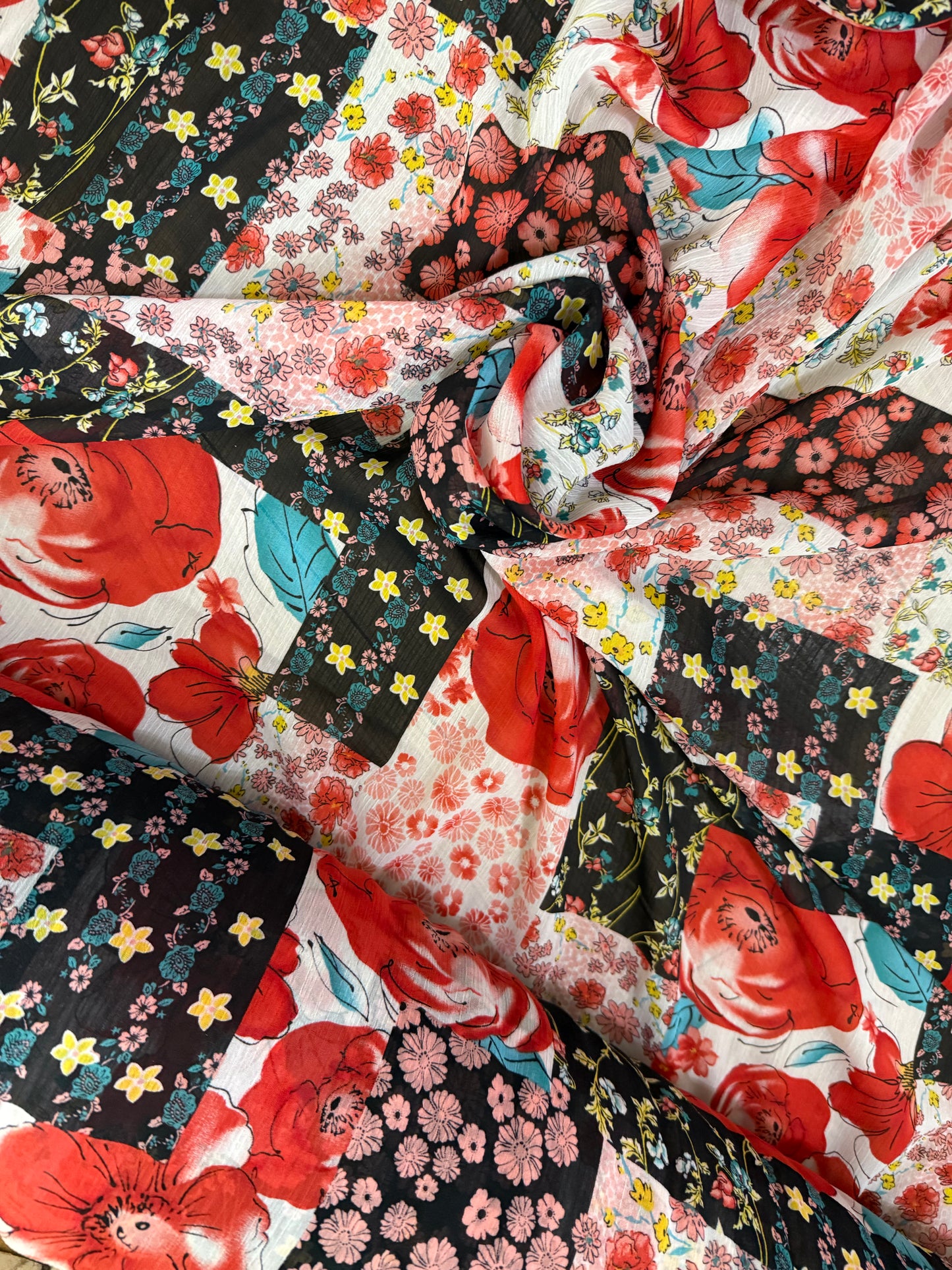 Georgette and Crepe Chiffon georgette 4 meters