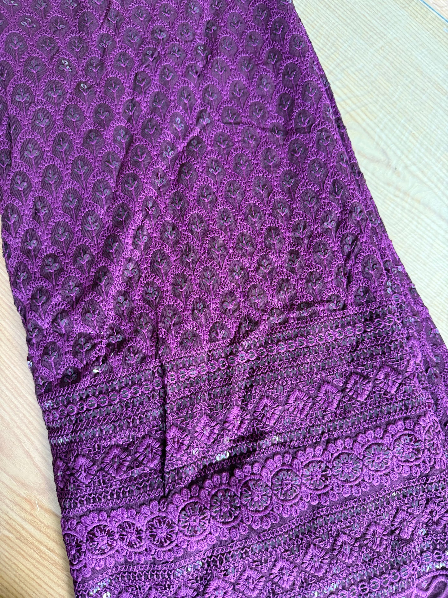 Embroidered Eyelet Cotton Fabric,2 meters