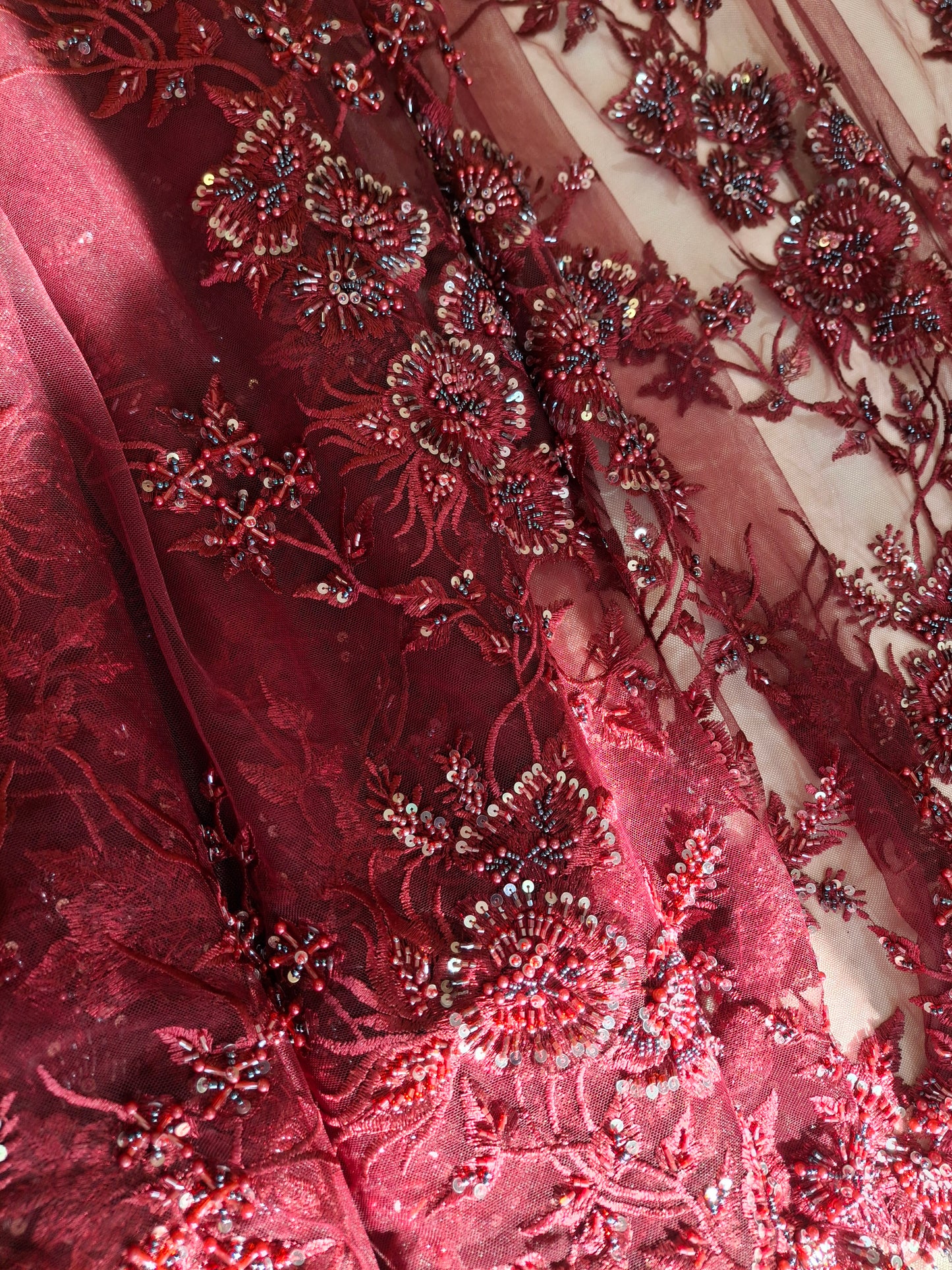Net Lace Embroidered and cut dana work (4 piece suit set)