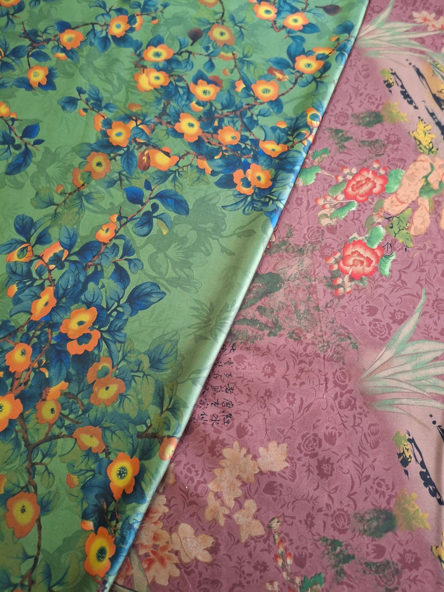 Printed Silk High Quality Full Suit Set,4 Meters Each,60"width