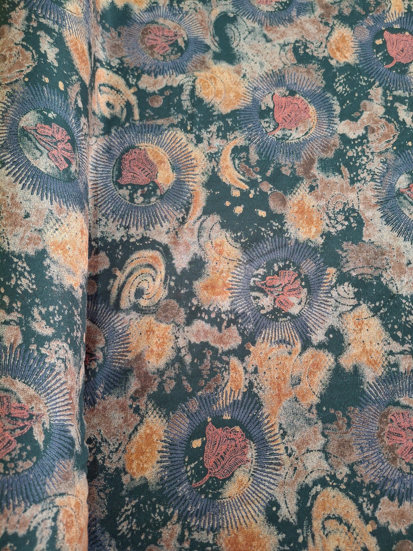 Original Alpiane Paisley Flower Printed( full suit set 4 meters)