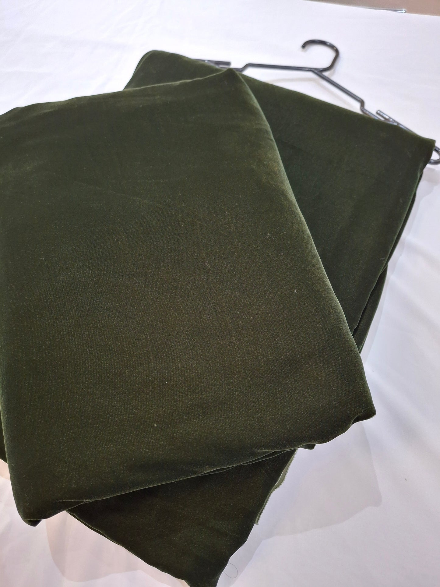 Micro Velvet Best Quality Khaki Green(mehndi colour),4 meters, 60"Width