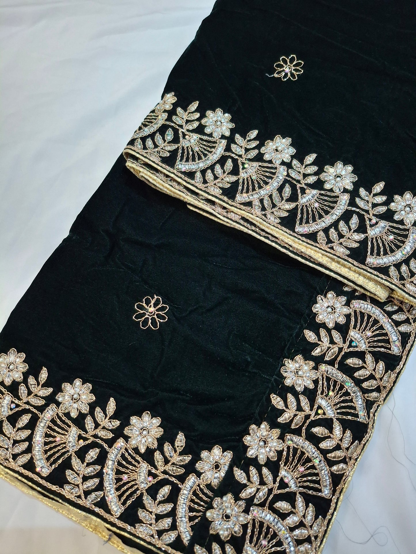 Velvet Embroidered Shawl Top Quality