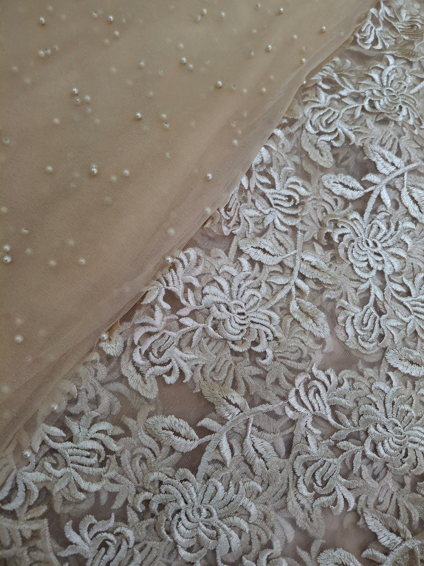 Net Lace Embroidered (4 piece suit set)