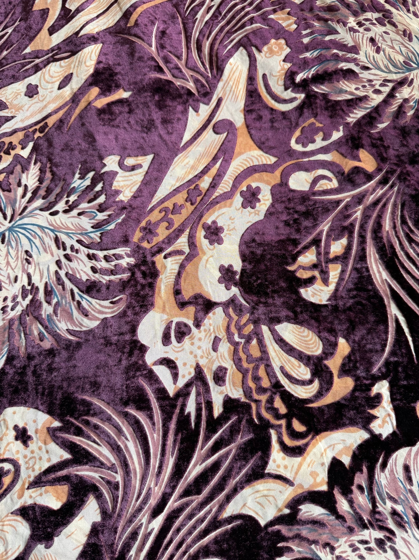 Fancy silk burnout velvet,2 piece suit with lining