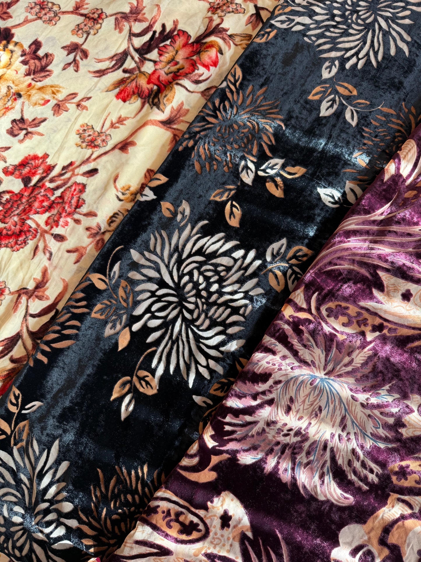 Fancy silk burnout velvet,2 piece suit with lining