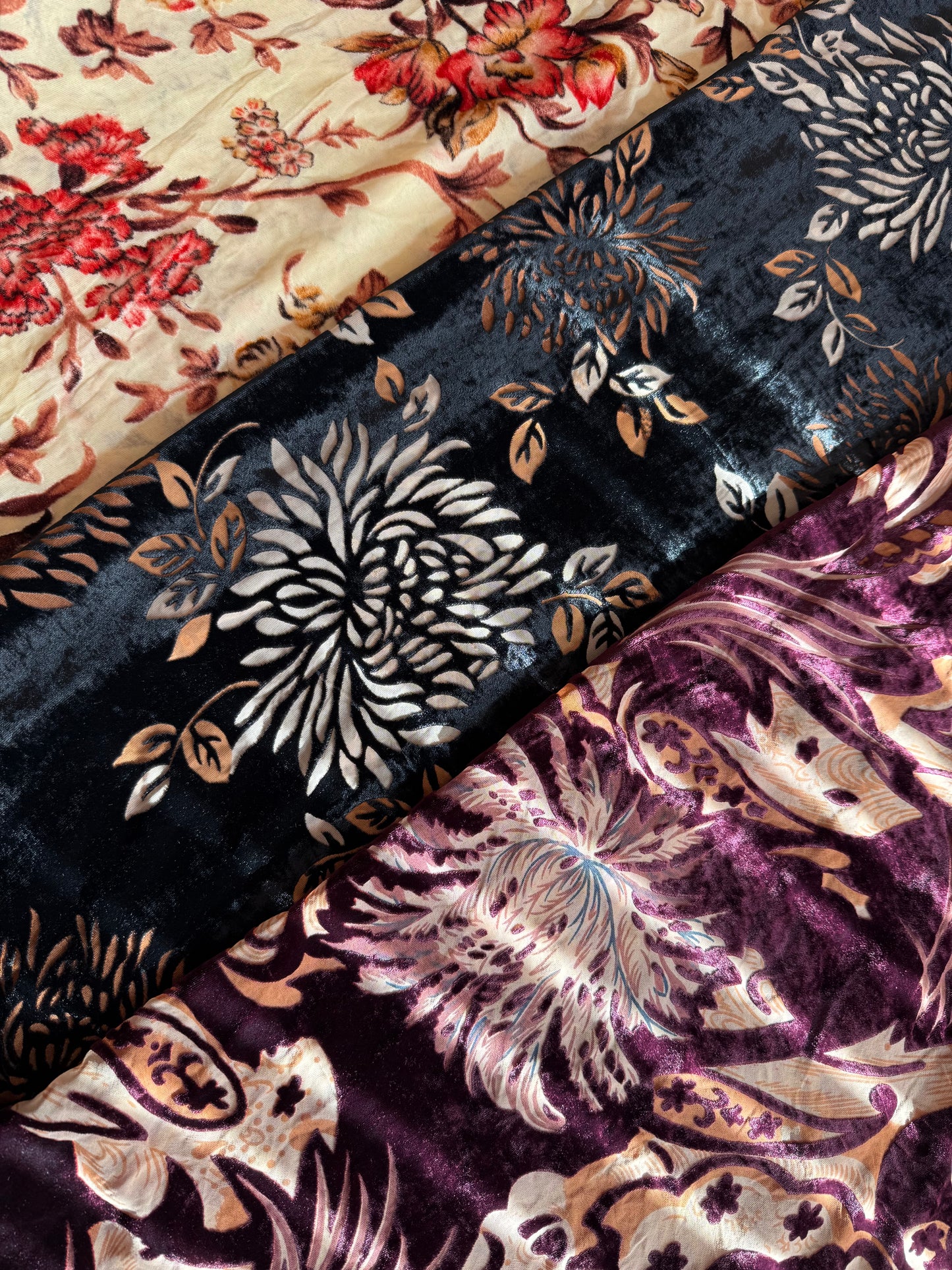 Fancy silk burnout velvet,2 piece suit with lining