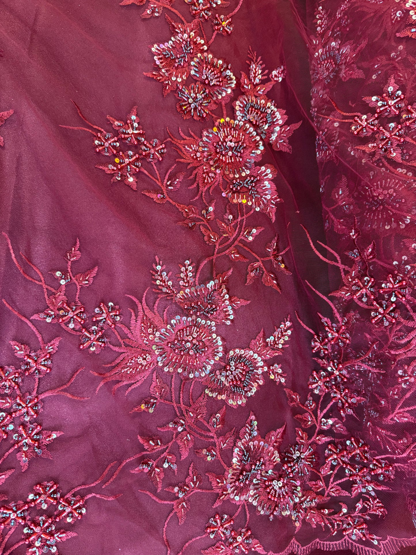 Net Lace Embroidered and cut dana work (4 piece suit set)