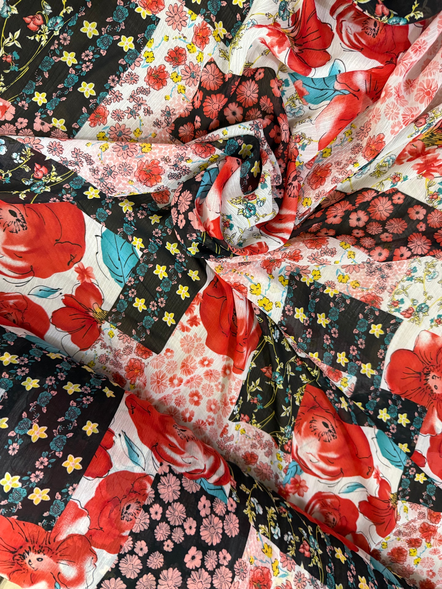 Georgette and Crepe Chiffon georgette 4 meters