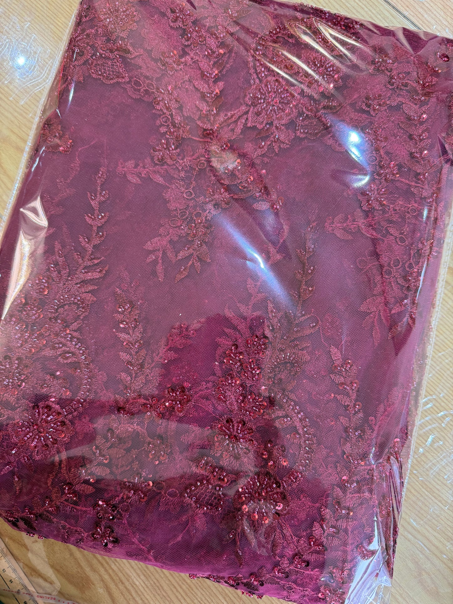 Luxurious Heavy Beaded Embroidered net, Unstitched 4 piece suit set 60"width