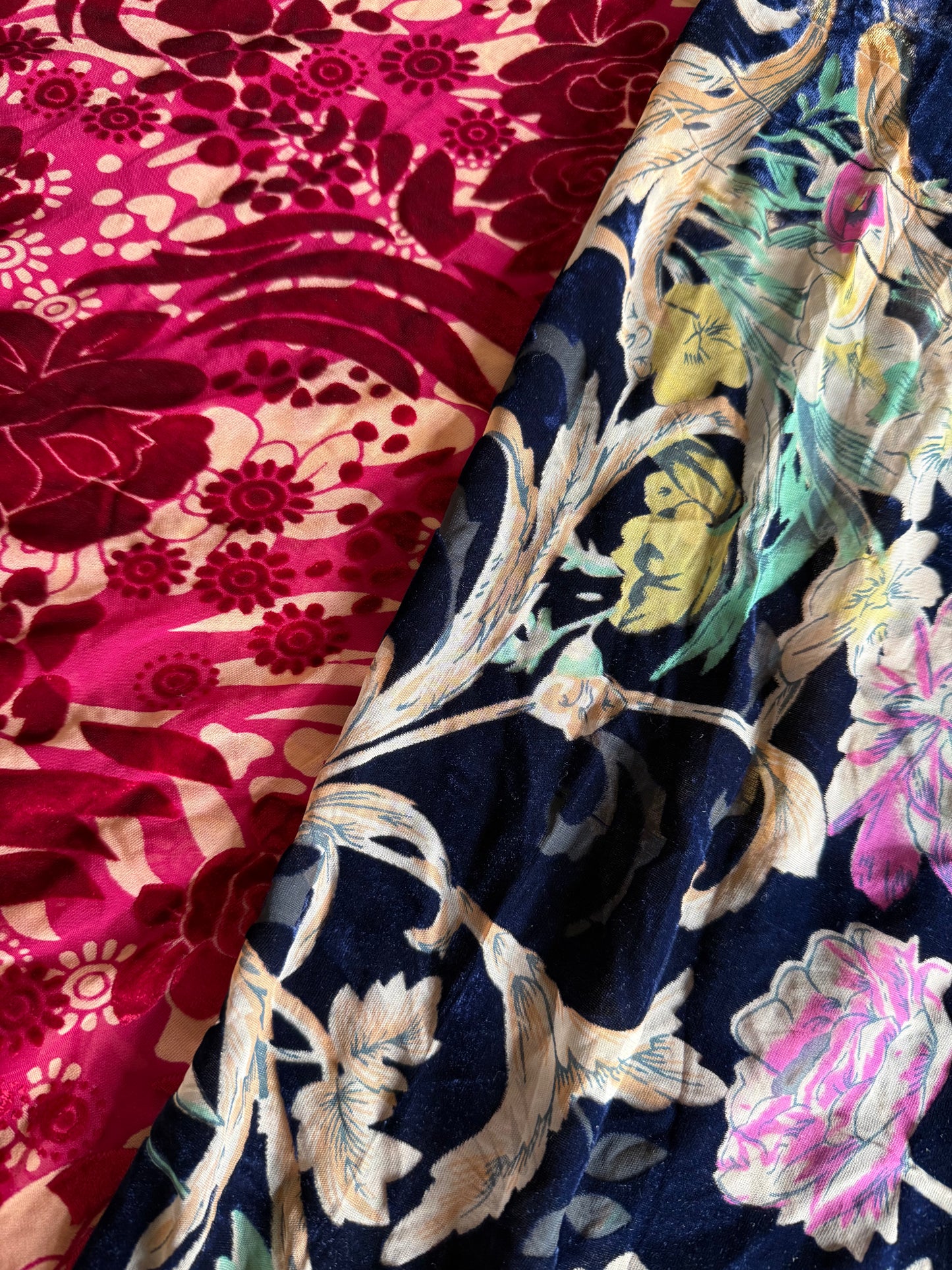 Fancy silk burnout velvet,2 piece suit with lining(6.30meters fabrics)