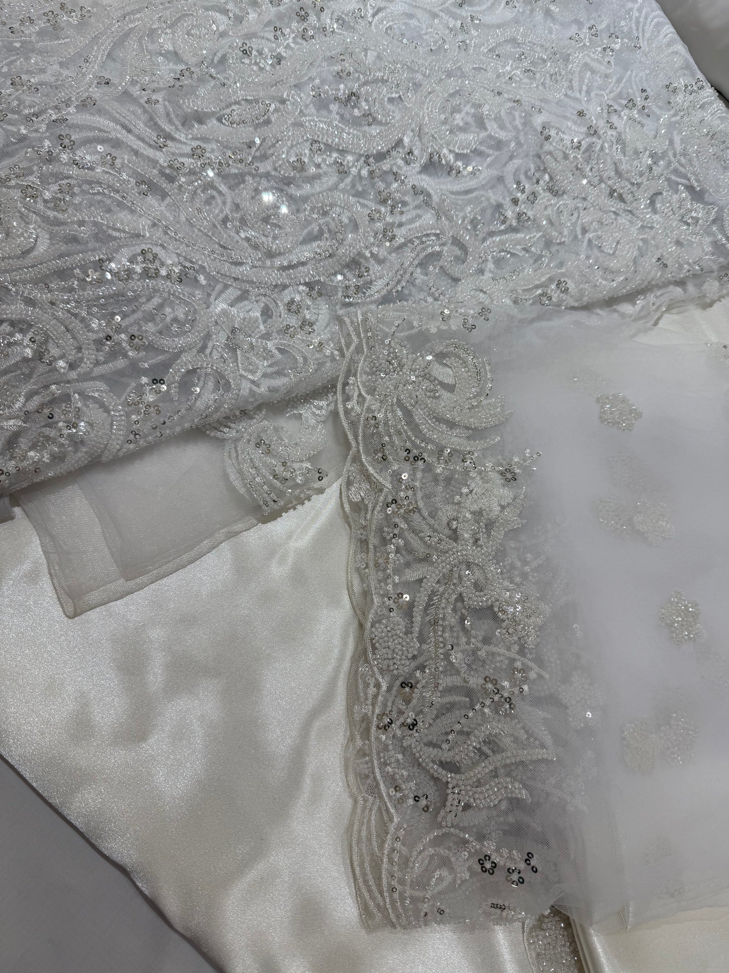 Cut Dana and Pearl Work New Style,Luxurious Embroidered Net