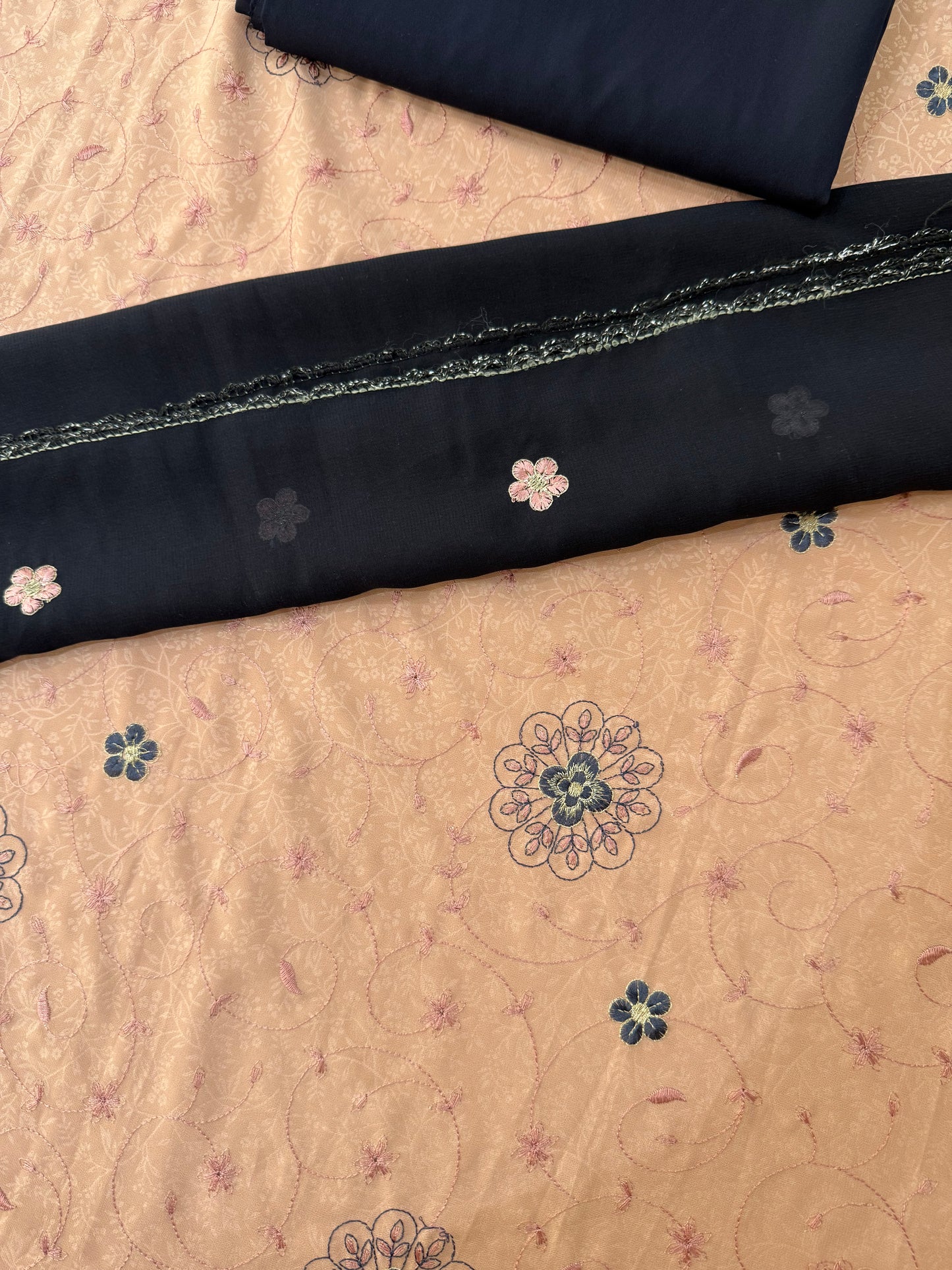 Georgette and Crepe Chiffon georgette 4 meters