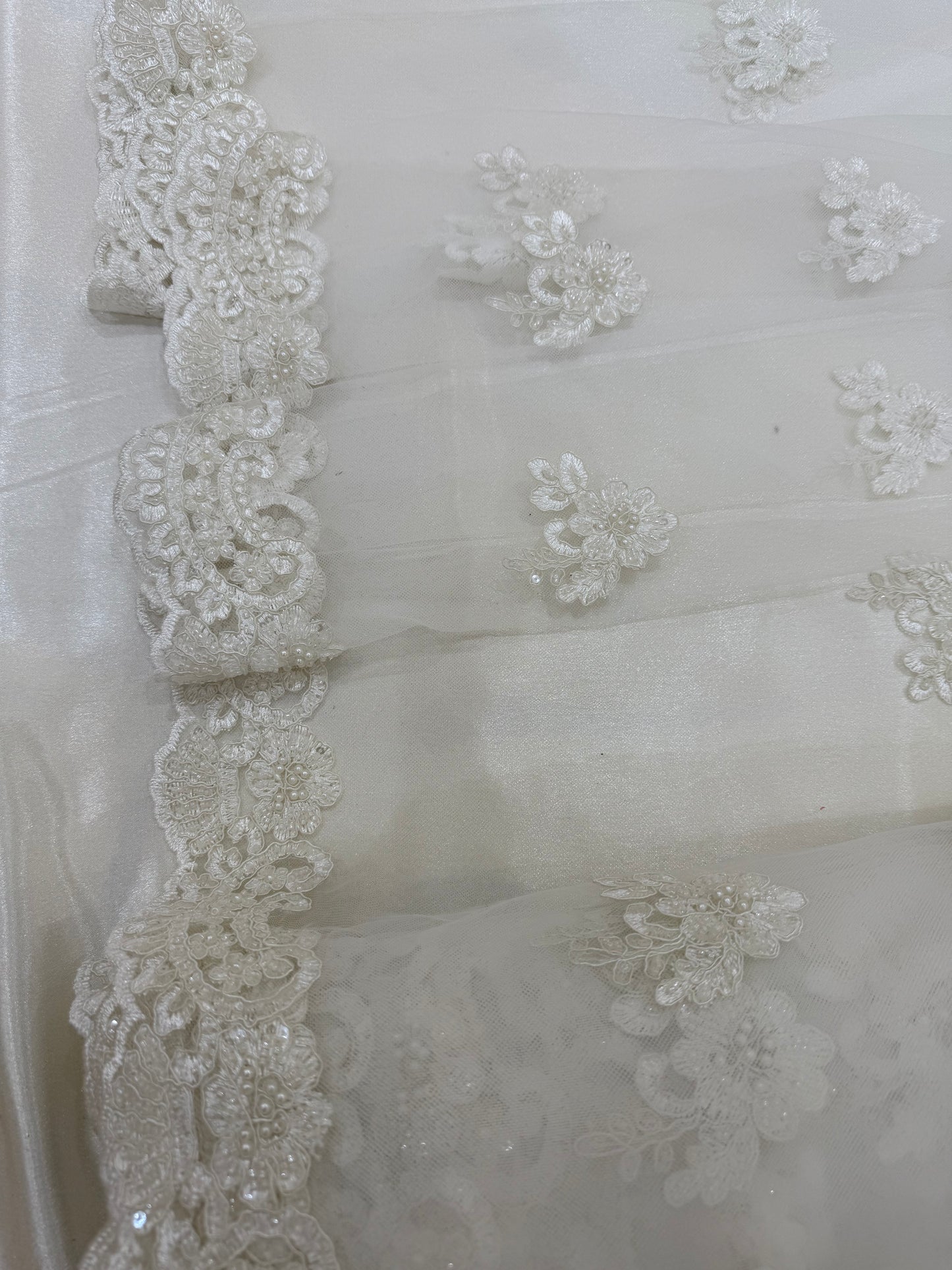 Luxurious ,Cut Dana Work,Net Dupatta Heavy Embroidered Sequins (2.3 meters)