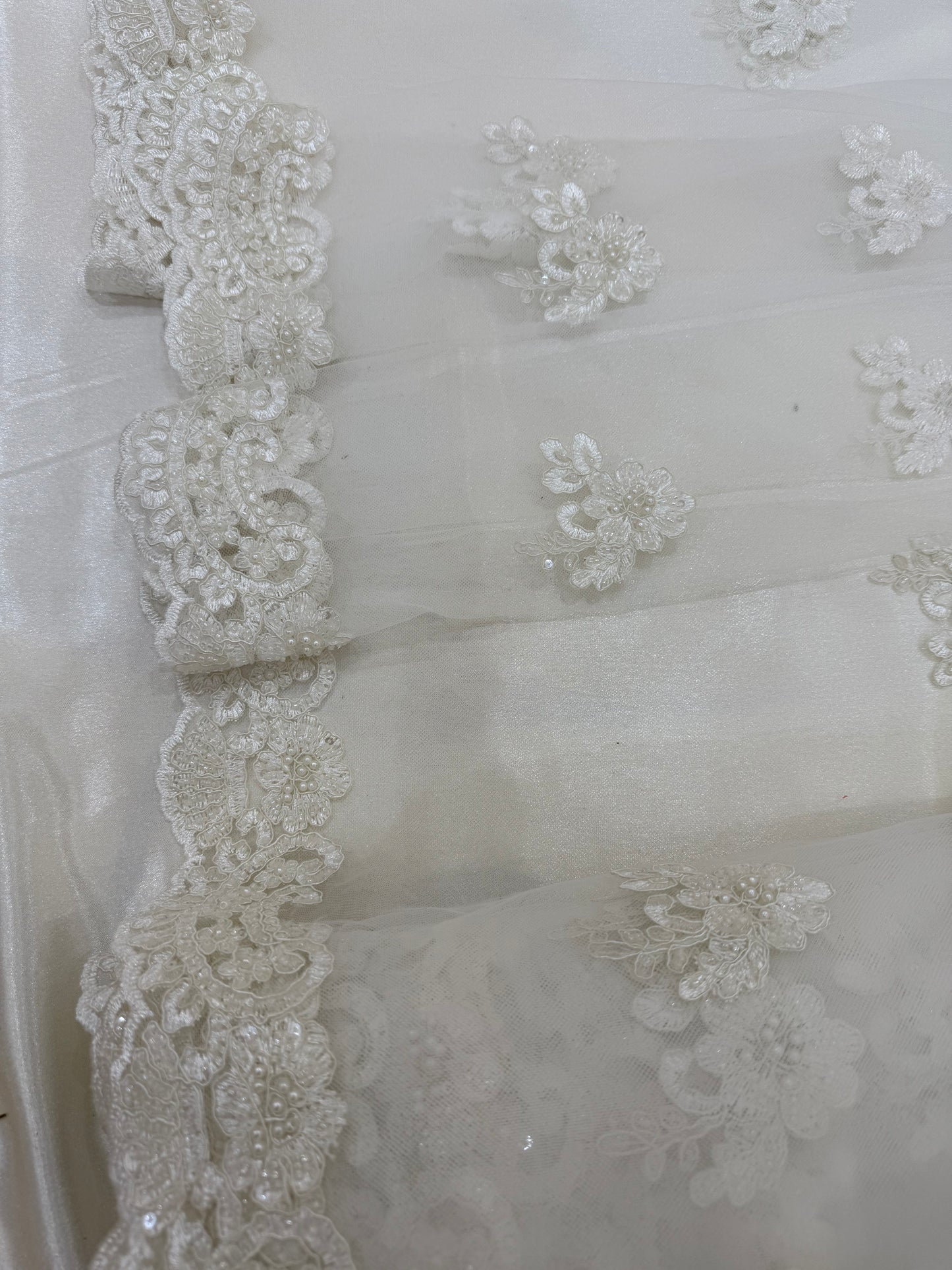 Luxurious ,Cut Dana Work,Net Dupatta Heavy Embroidered Sequins (2.3 meters)
