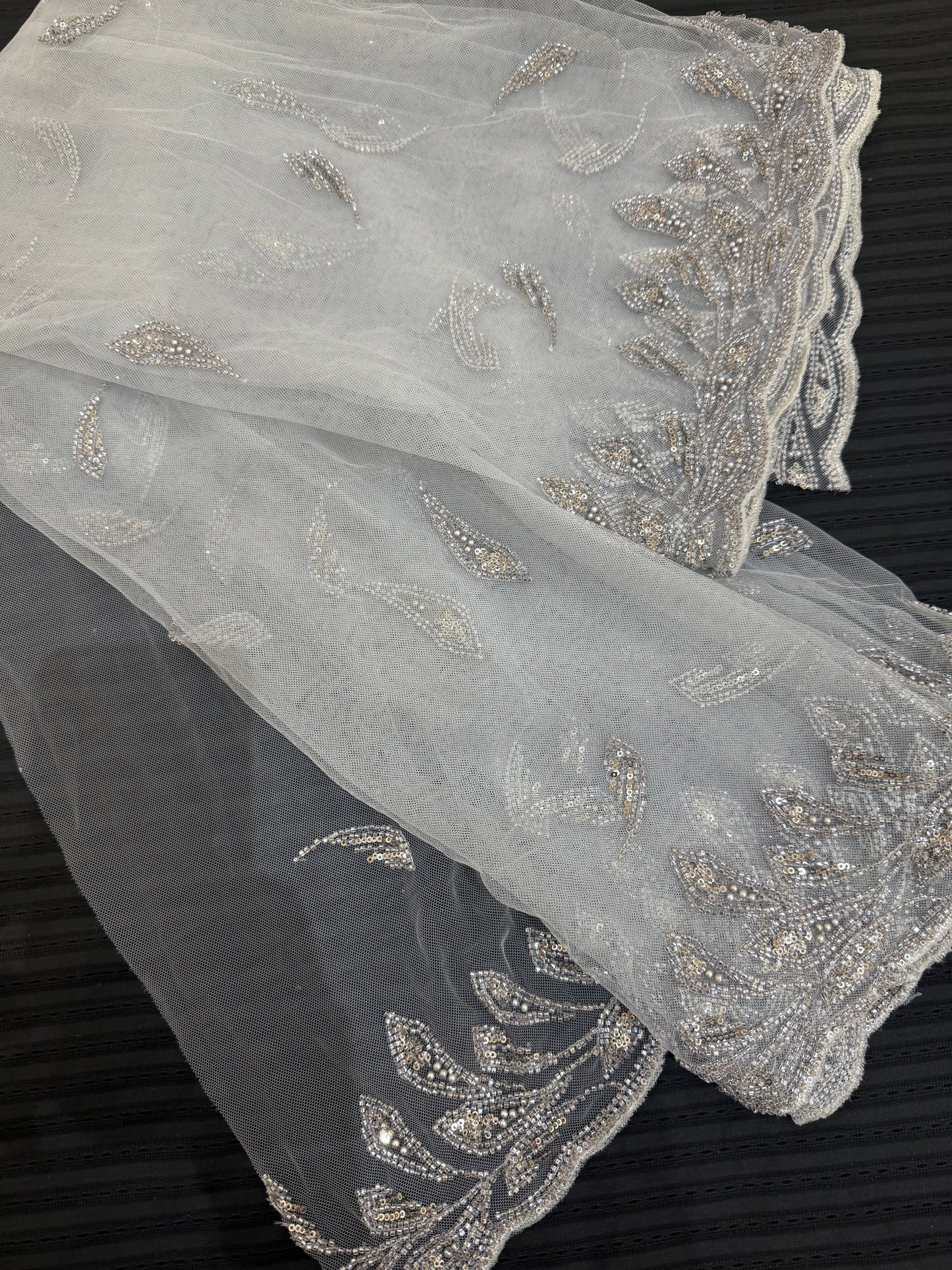 Luxurious ,Cut Dana Work,Net Dupatta Heavy Embroidered Sequins (2.3 meters)