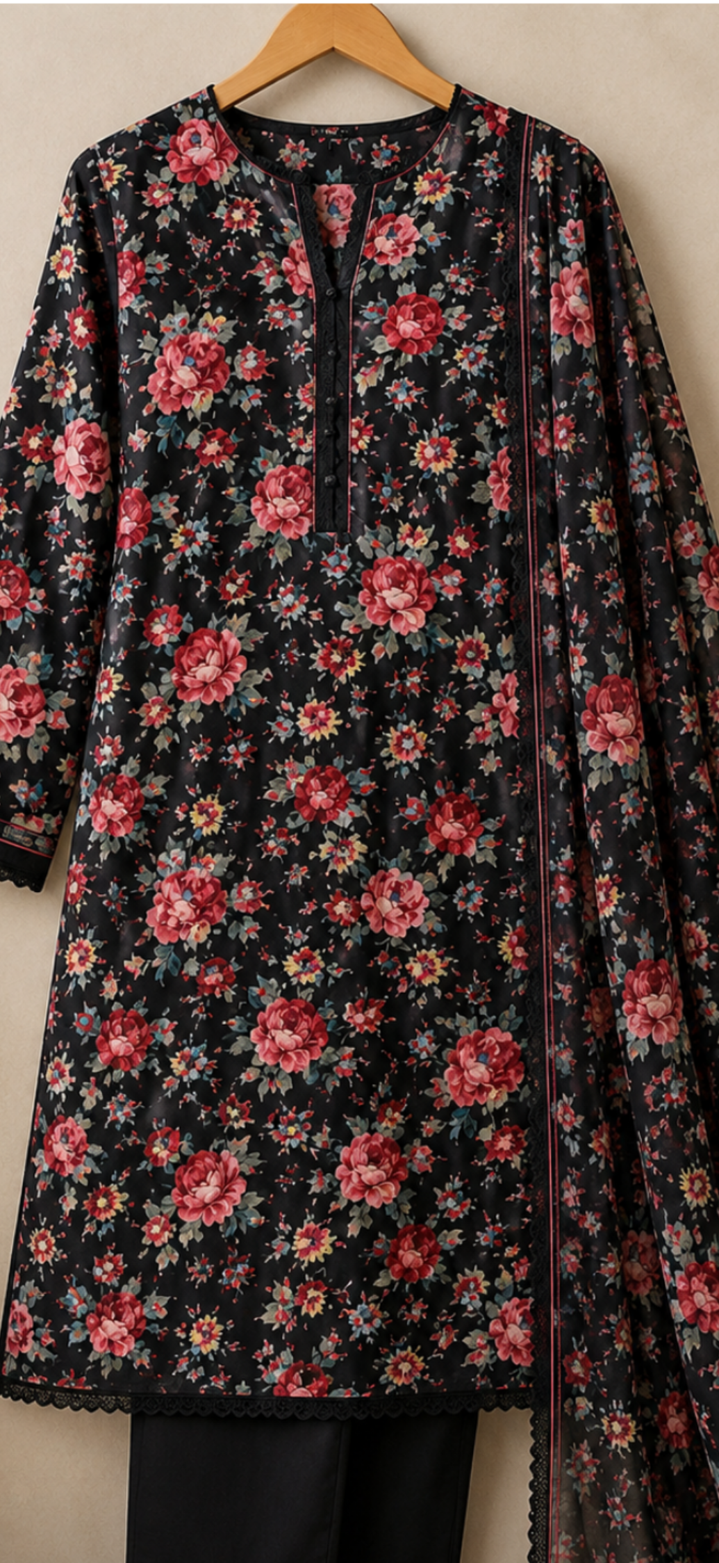 Chiffon fabrics 4 piece suit set(8.30 meters fabrics)