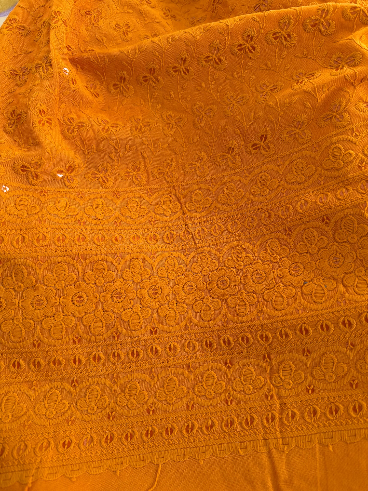 Embroidered Eyelet Cotton Fabric,2 meters