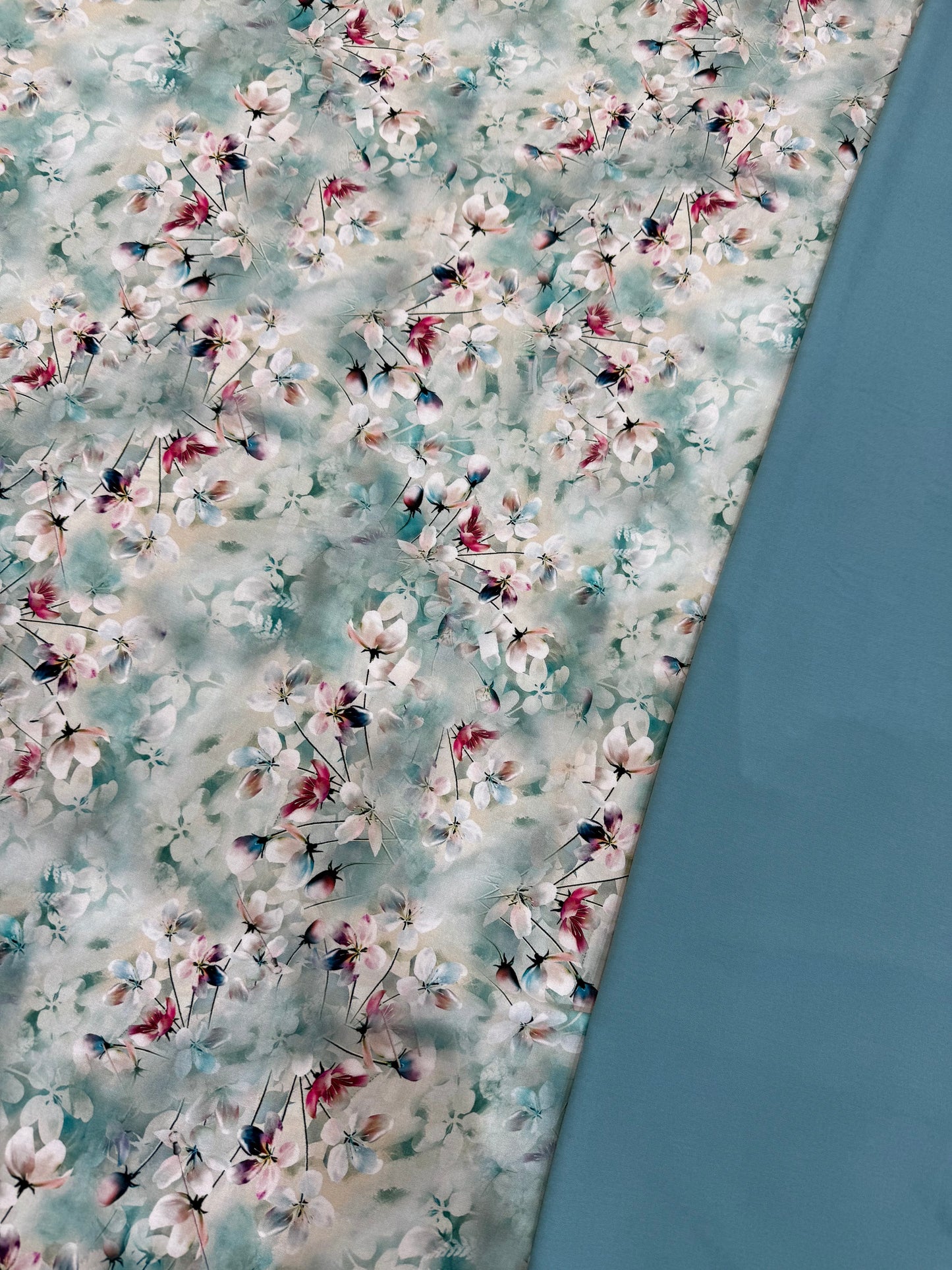 Printed Viscose Unstitched Fabrics 2 piece Suit Set,4 meters,60”Width