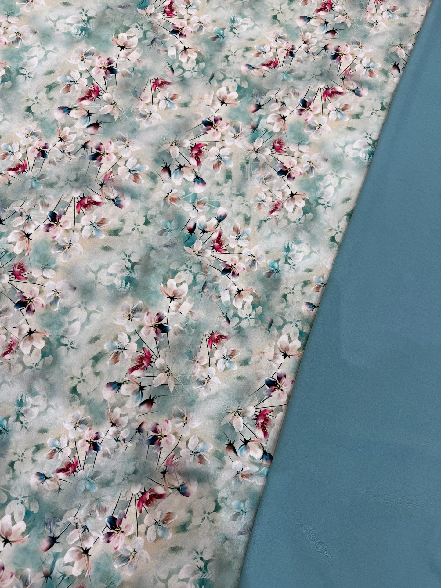 Printed Viscose Unstitched Fabrics 2 piece Suit Set,4 meters,60”Width