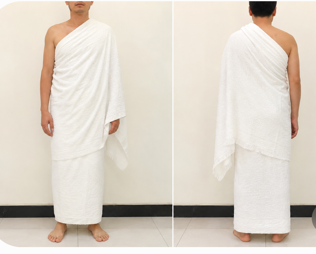 Hajj and Umrah Ihram 100%Cotton Set(Adults and kids)