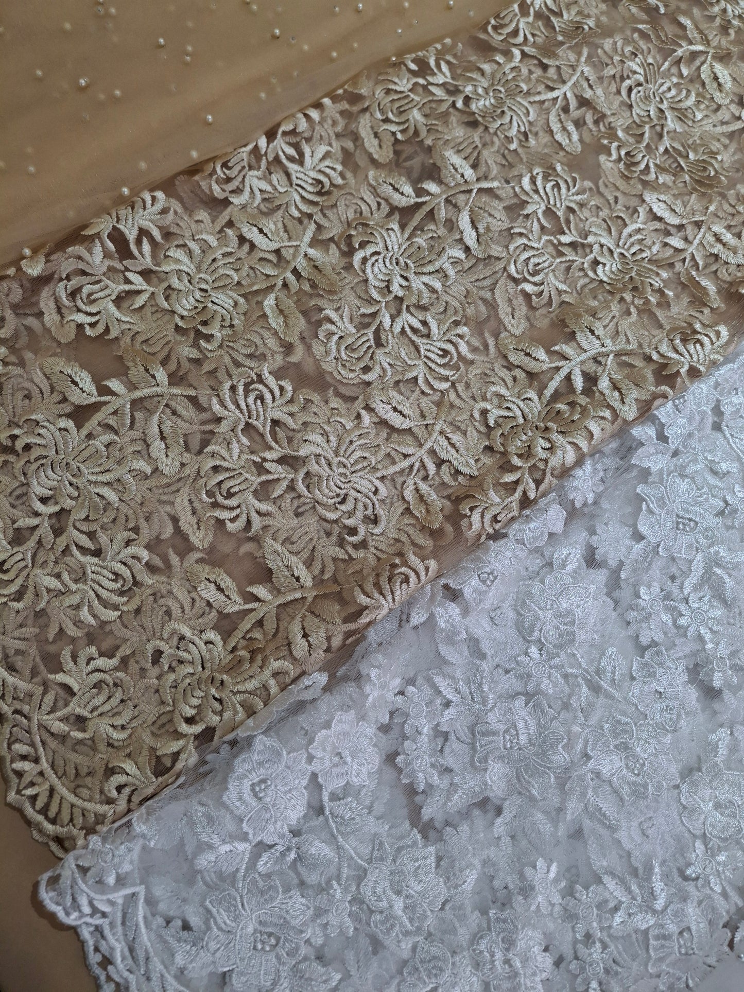 Net Lace Embroidered (4 piece suit set)