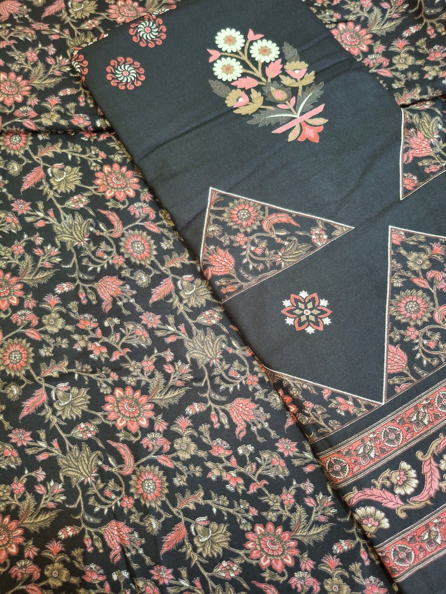 Alpiane Winter Warm Fabric Sunflower Bloom Print (3 piece suits)