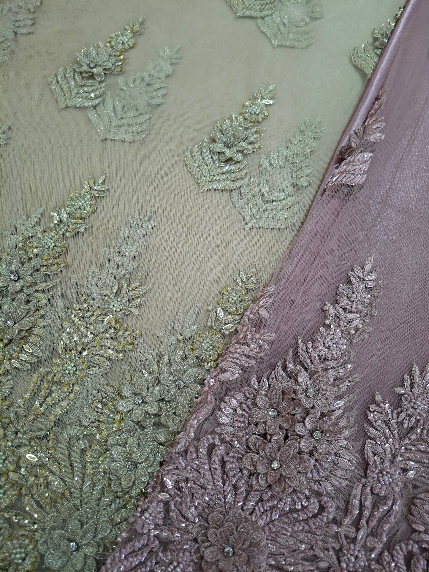 Cut Dana Heavy Embroidered Net,4 piece suit set