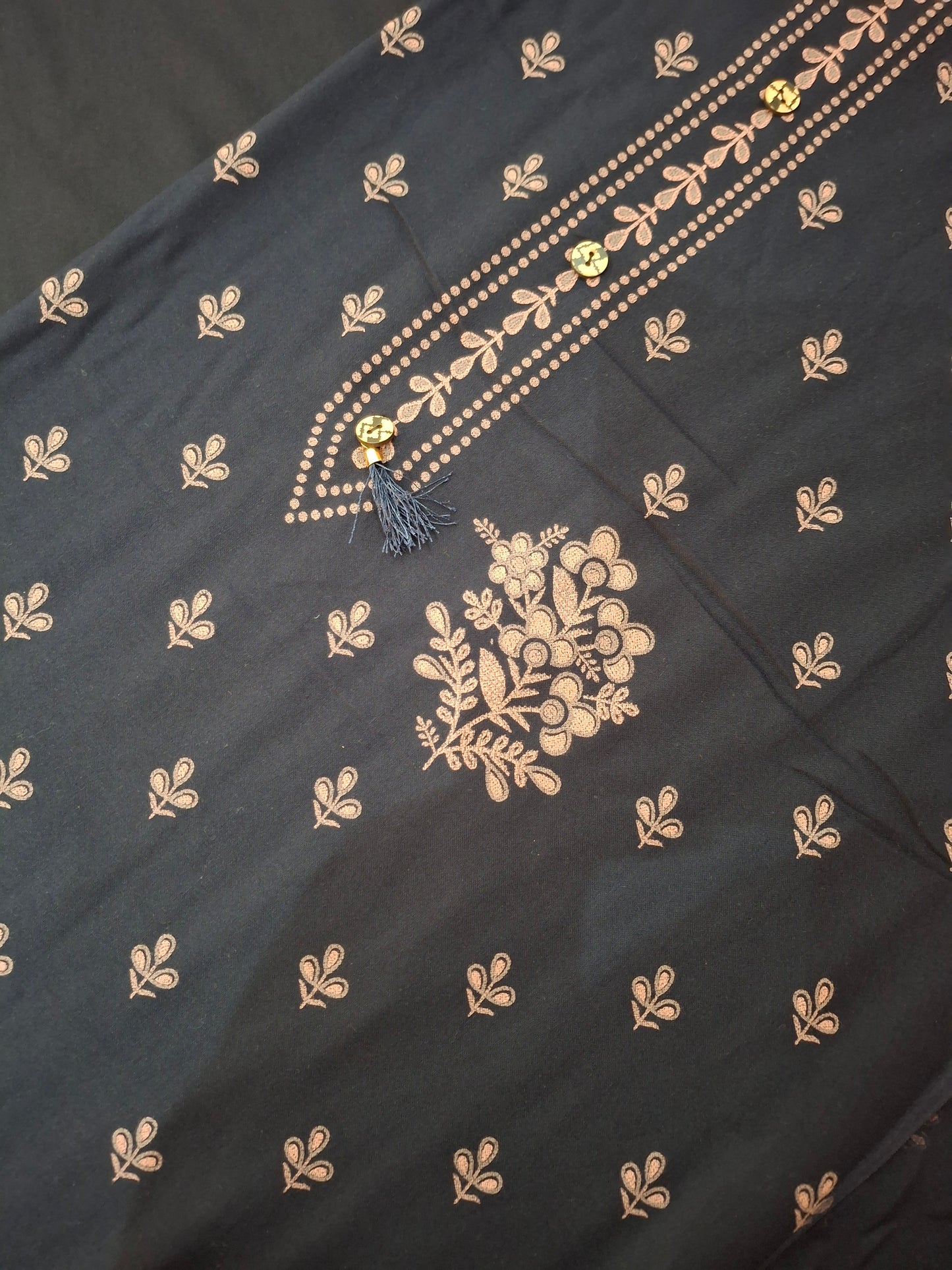 Printed Viscose 4 Meters Full Suit Set,60"Width