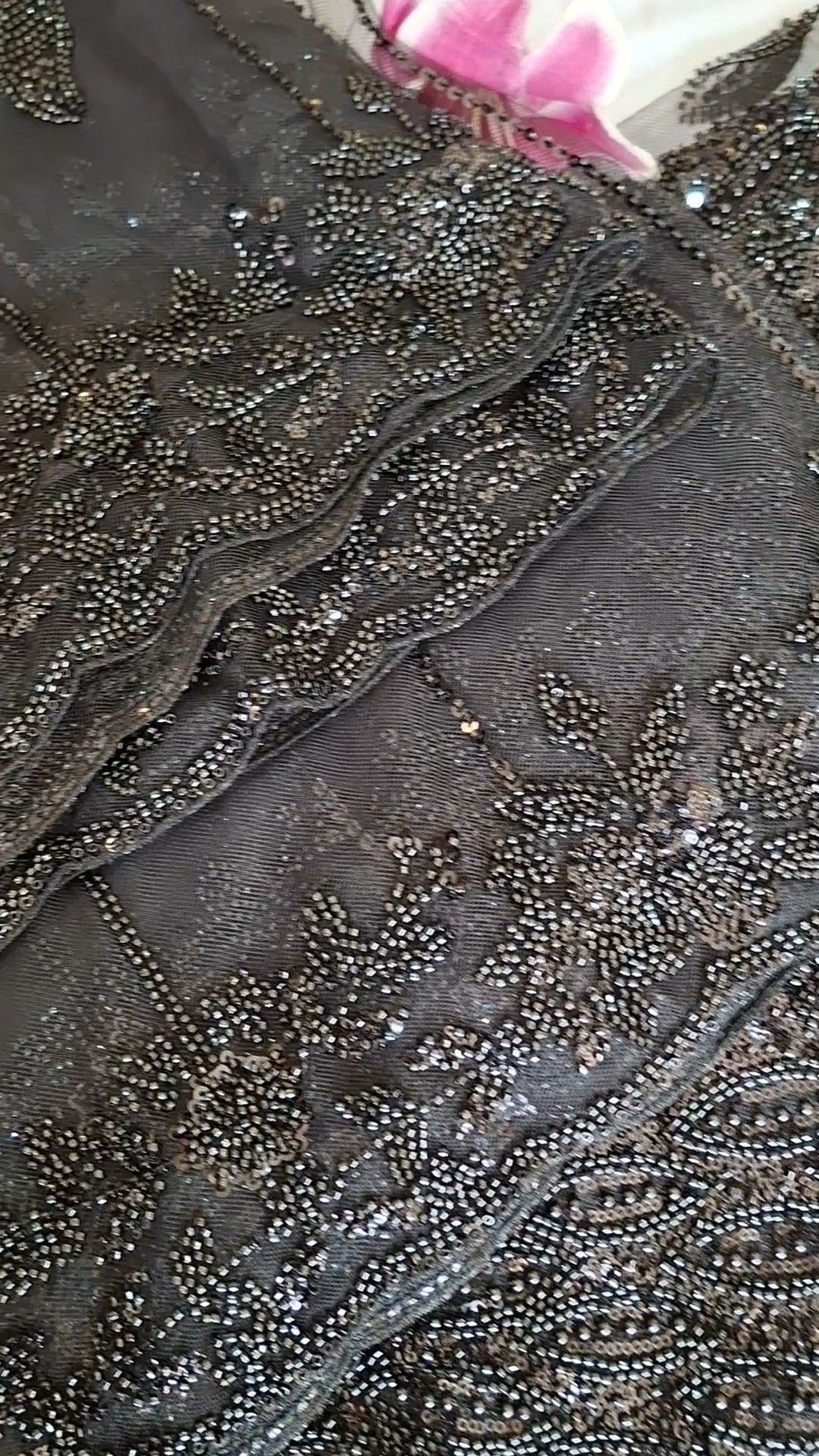 Cut Dana,Sequins,Heavy Embroidered Luxurious Net Fabric(4 piece suit set)