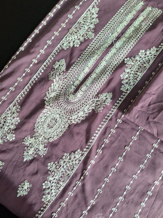 Embroidered Chiffon 4 Piece Suit Set