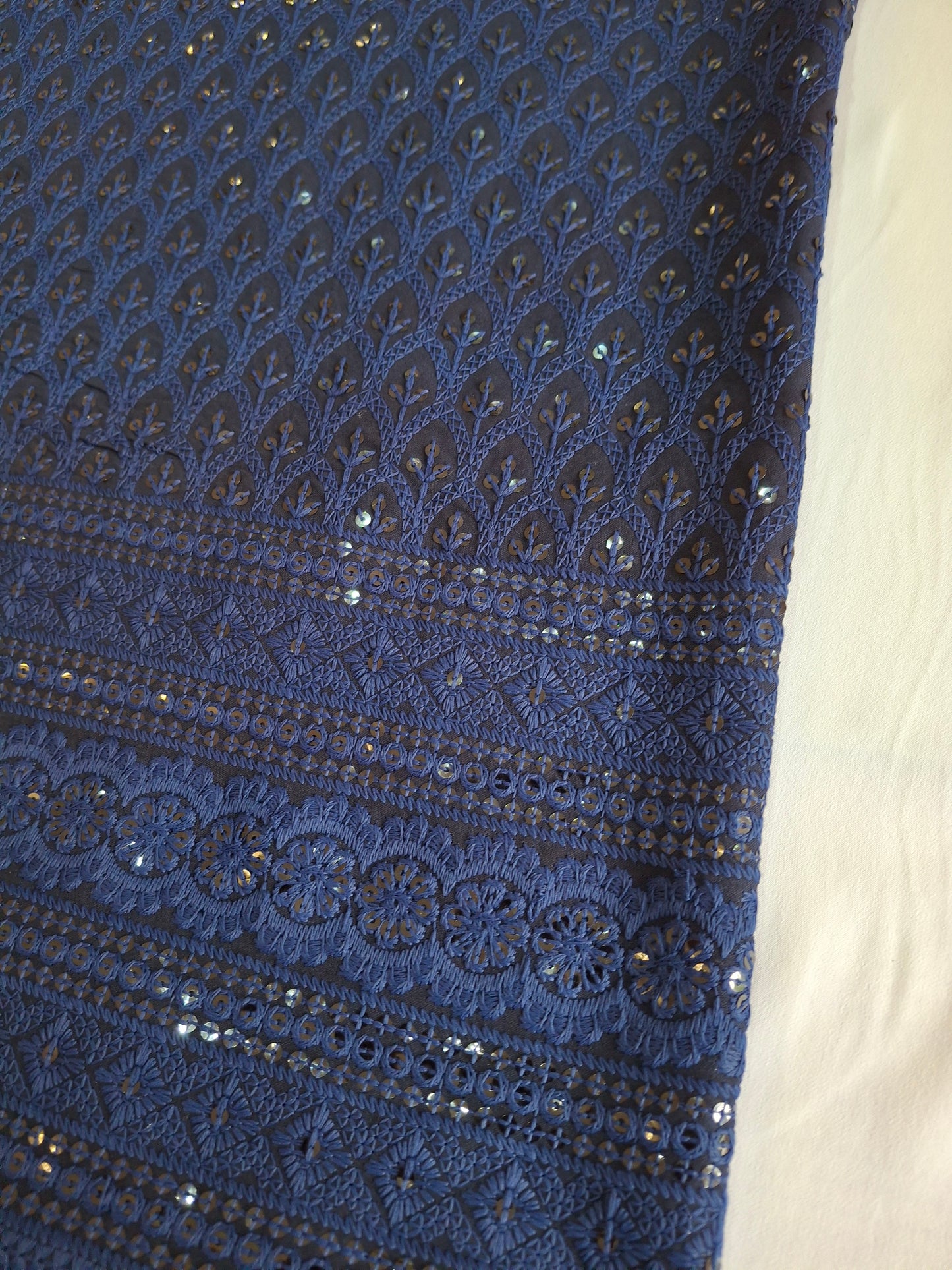 Embroidered Eyelet Cotton Fabric,2 meters