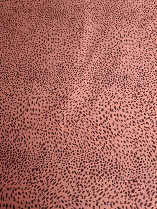 Pink Peach 🍑 Printed Viscose (suit set 4-meters)