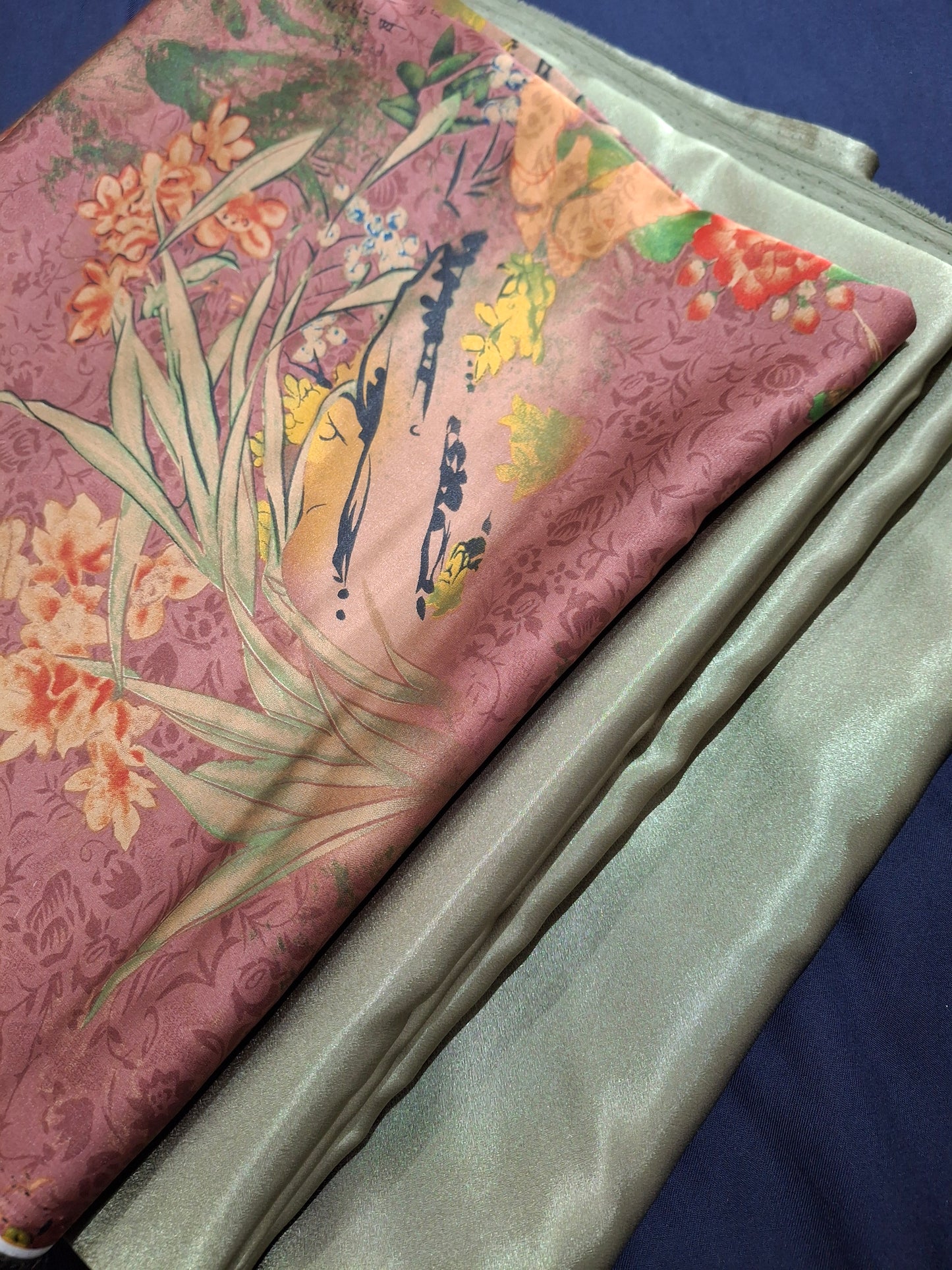 Printed Silk High Quality Full Suit Set,4 Meters Each,60"width