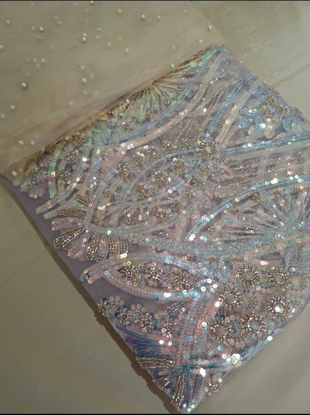 Cut Dana Luxury Heavy Embroidered Gold Net Unstitched 4 piece Full Suit