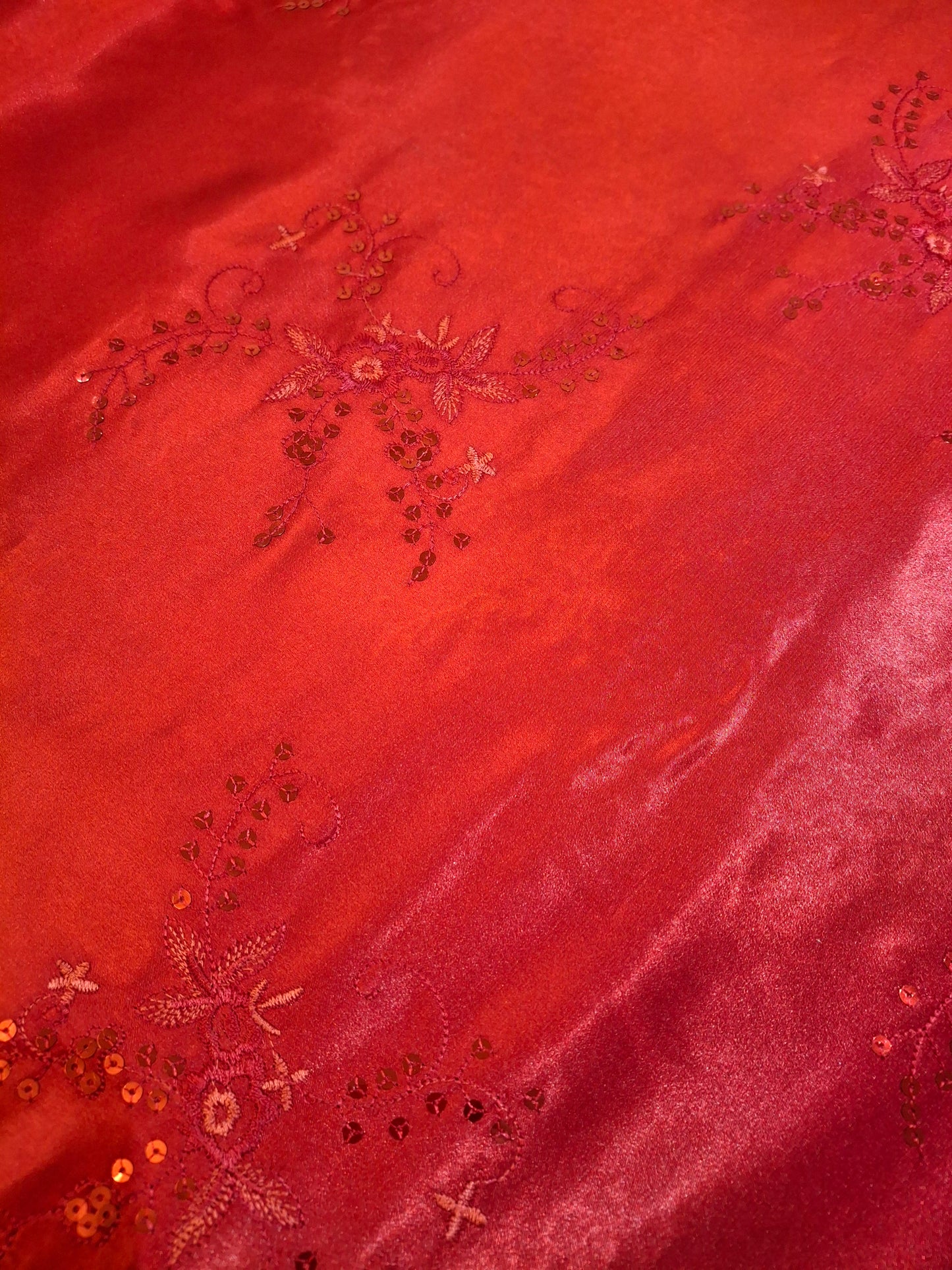 Sequins Embroidered Silk High Quality(4 meters)60"width