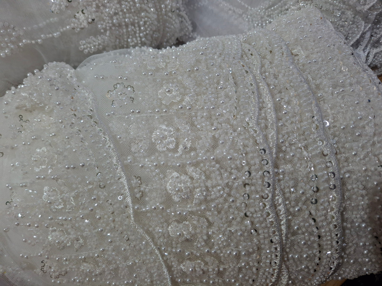 Cut Dana,Net Dupatta Heavy Embroidered Sequins (2.3 meters)