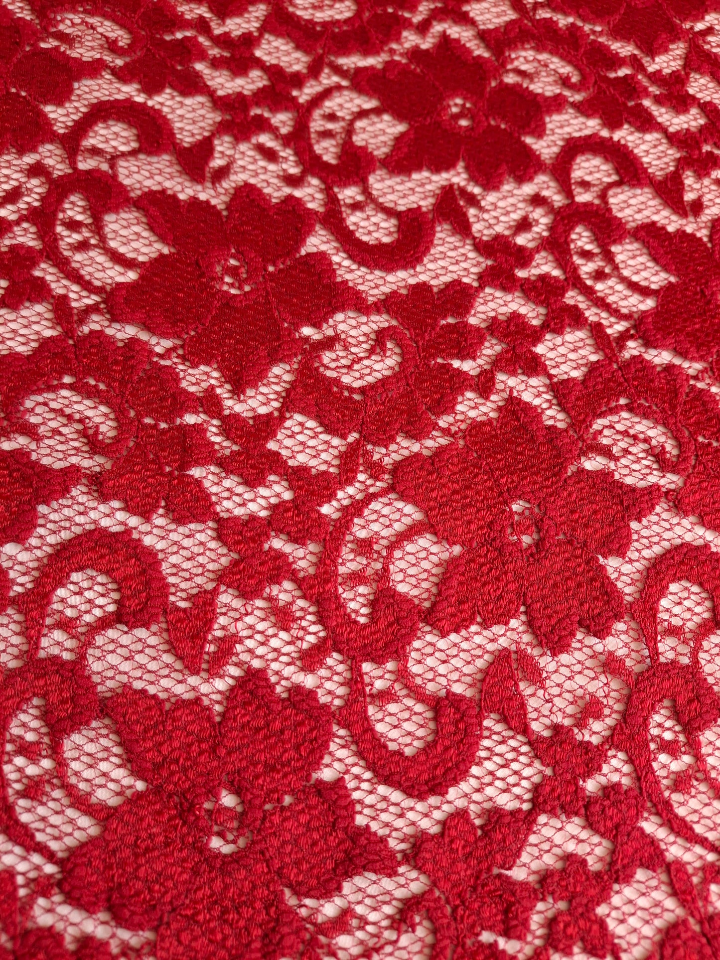 Soft Stretchy Maroon Lace(sold by the meters)