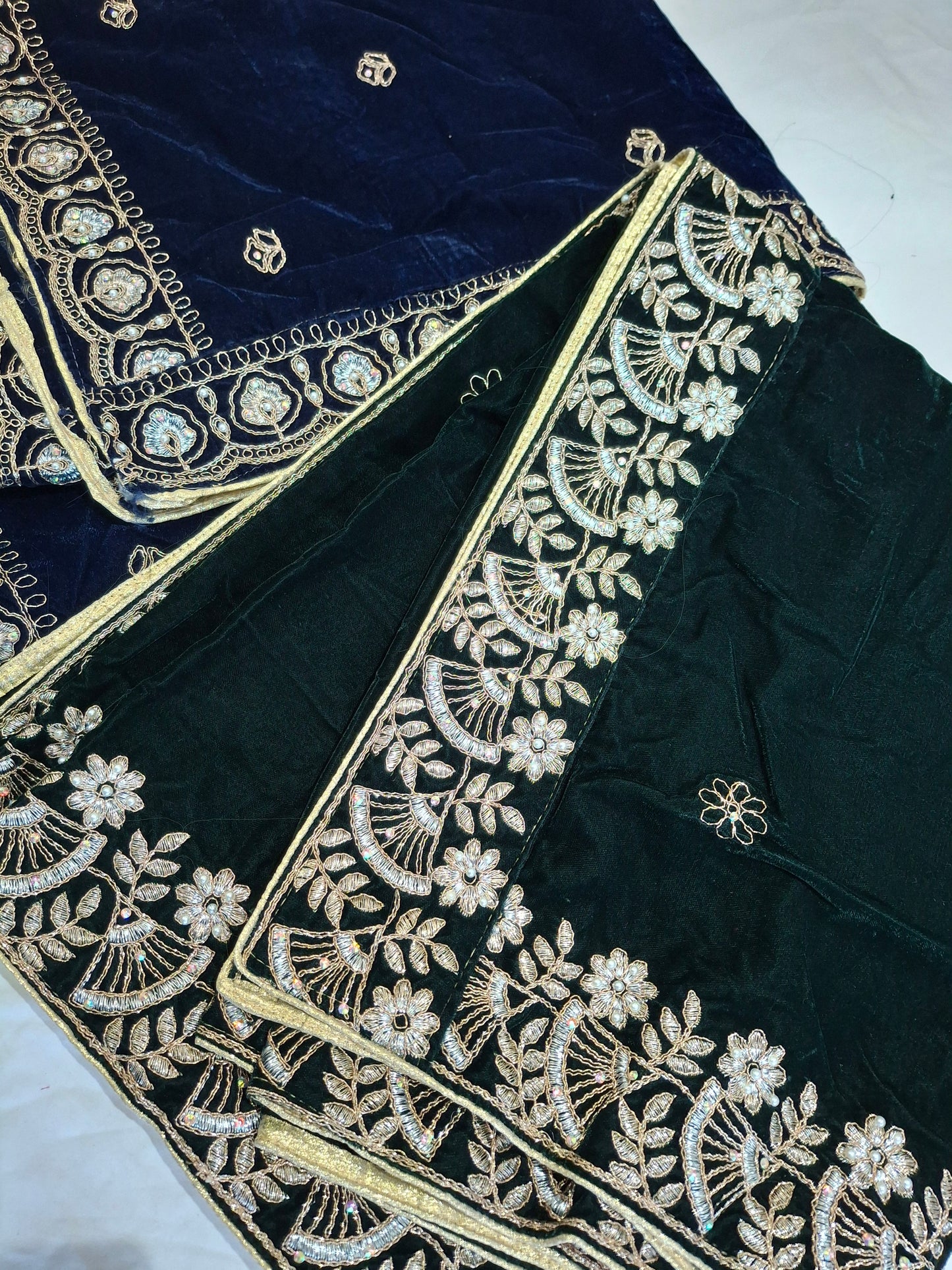 Velvet Embroidered Shawl Top Quality