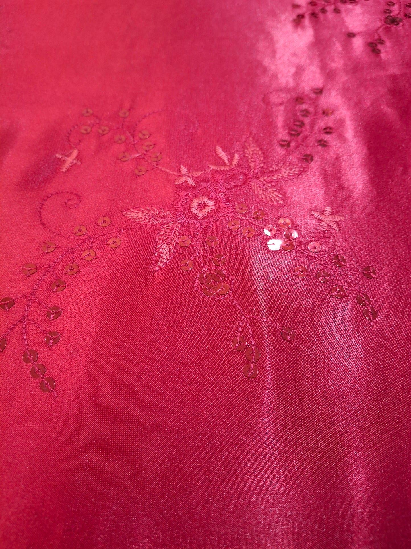 Sequins Embroidered Silk High Quality(4 meters)60"width