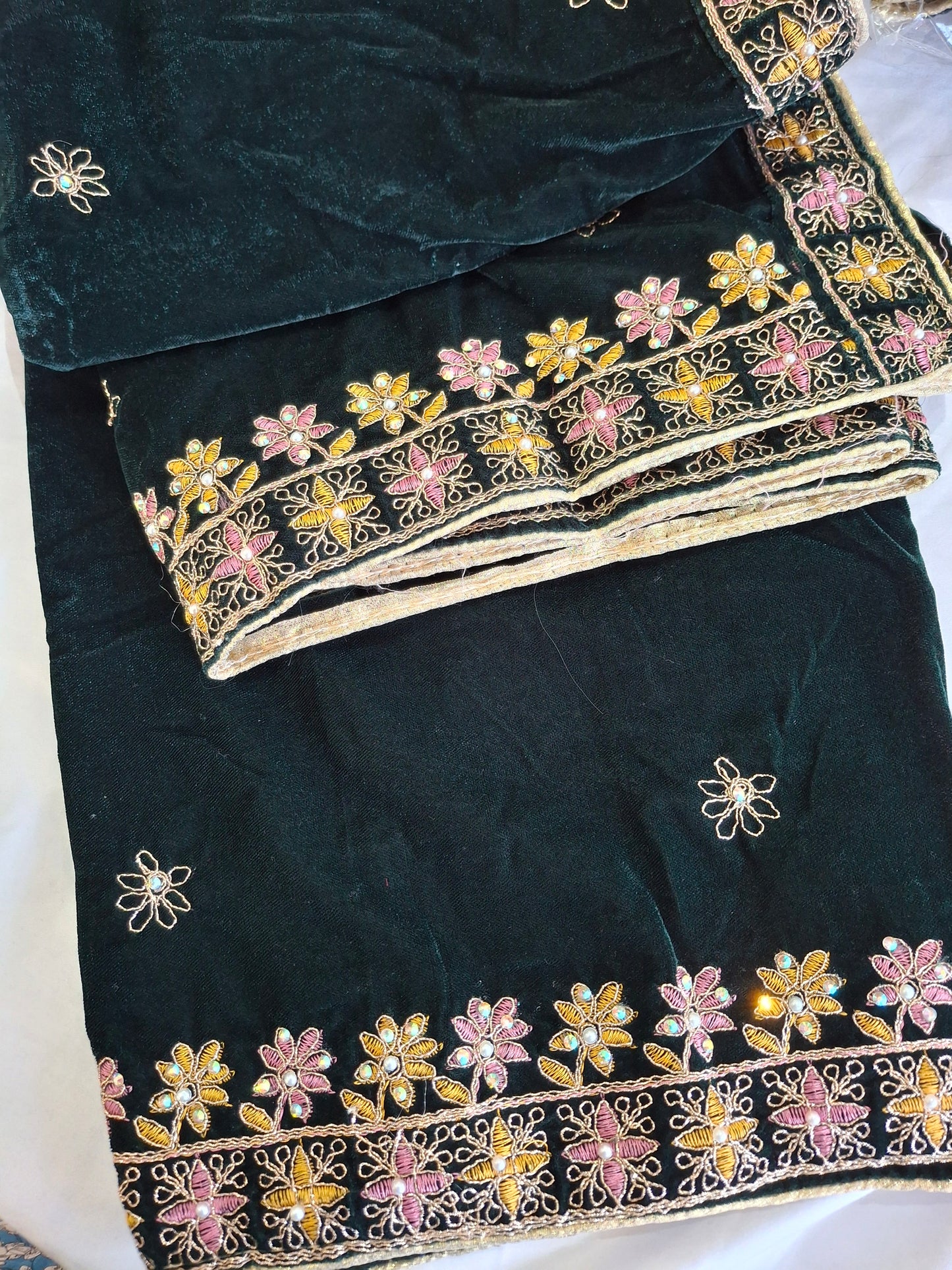 Micro Velvet Embroidered Shawls For Ladies Best Quality
