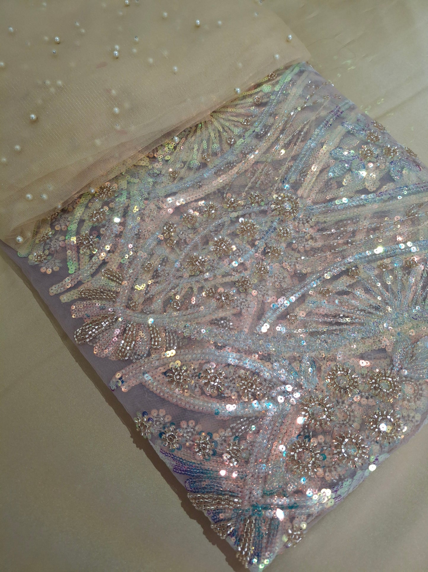 Cut Dana Luxury Heavy Embroidered Gold Net Unstitched 4 piece Full Suit