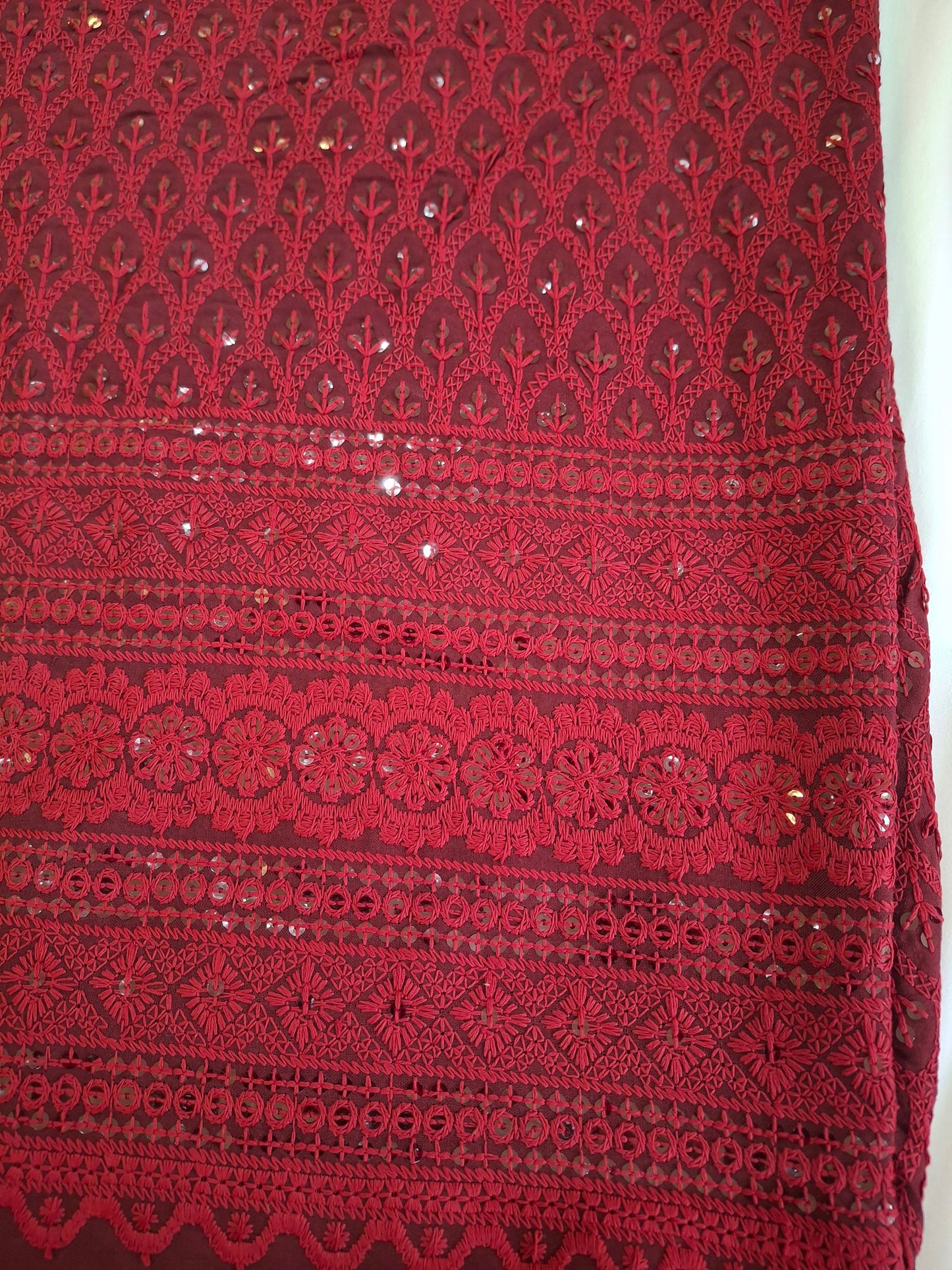 Embroidered Eyelet Cotton Fabric,2 meters