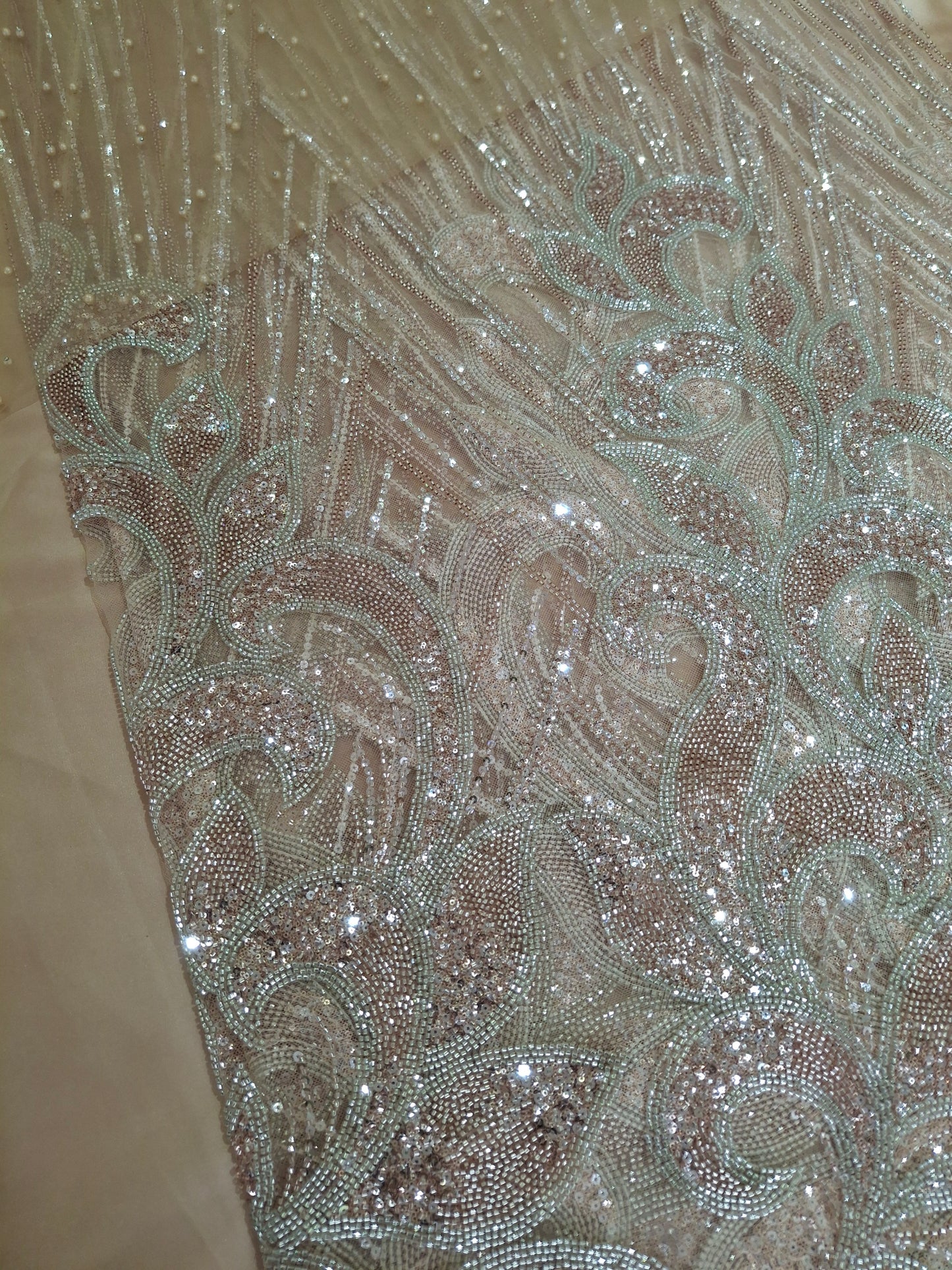 Cut Dana Luxury Heavy Embroidered Gold Net Unstitched 4 piece Full Suit