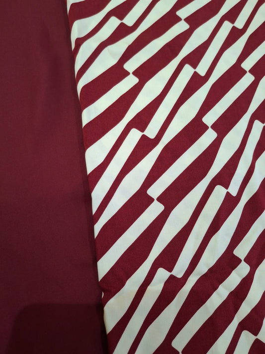 Embroidered Linen and Twill Viscose Top Quality Full Suit,60" width