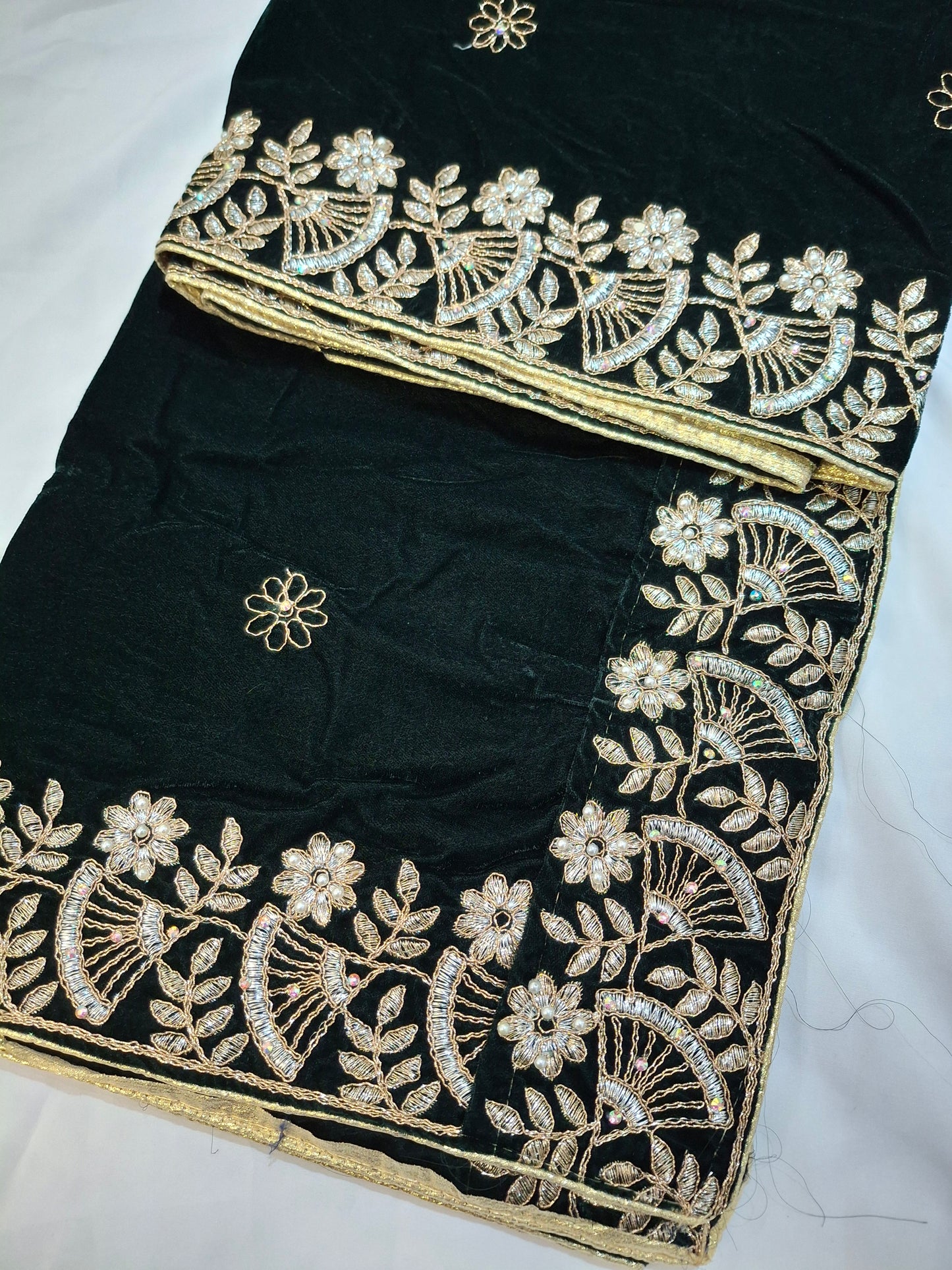 Velvet Embroidered Shawl Top Quality
