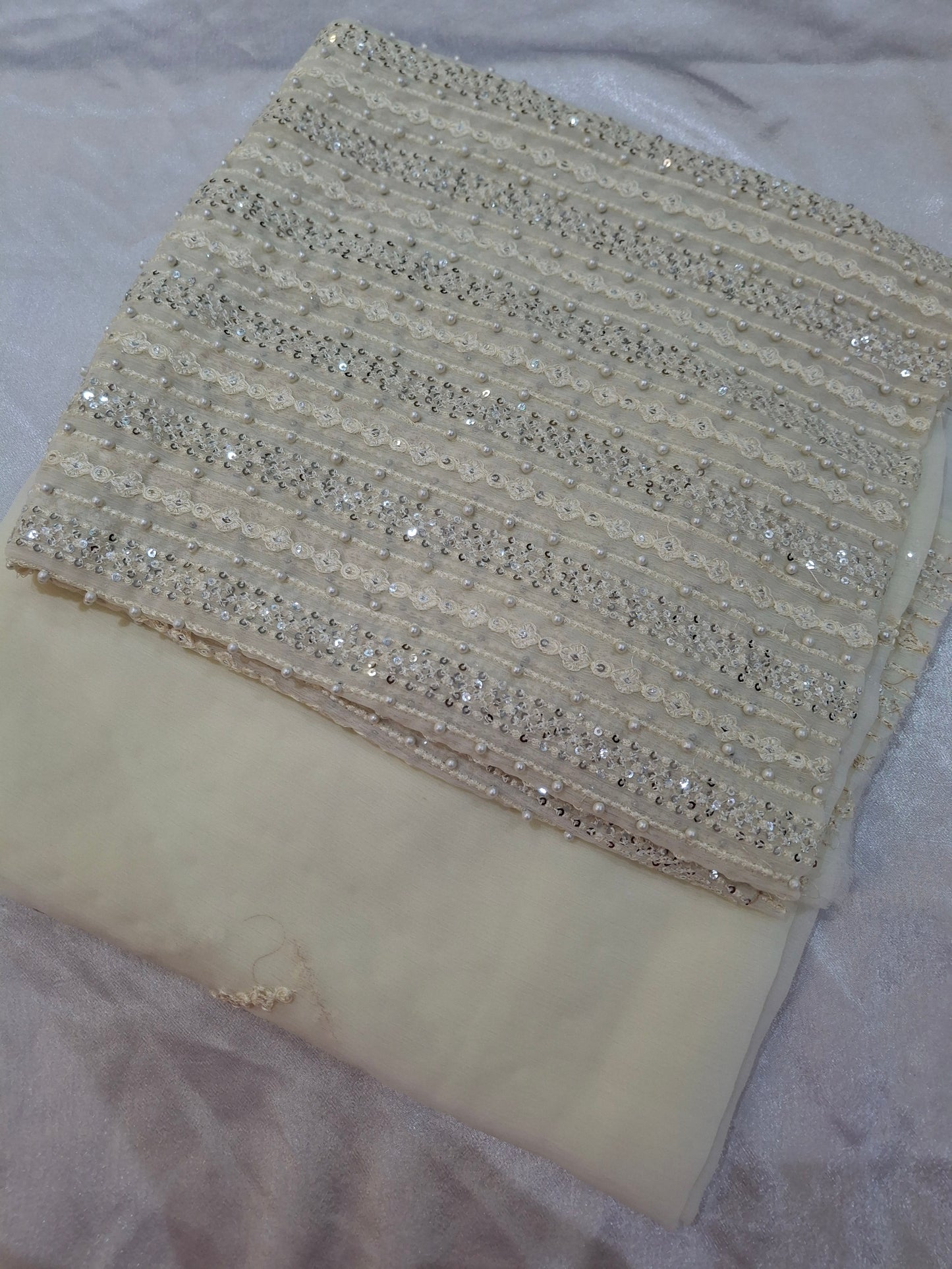 Pure Chiffon Unstitched Dress,4 piece suit set