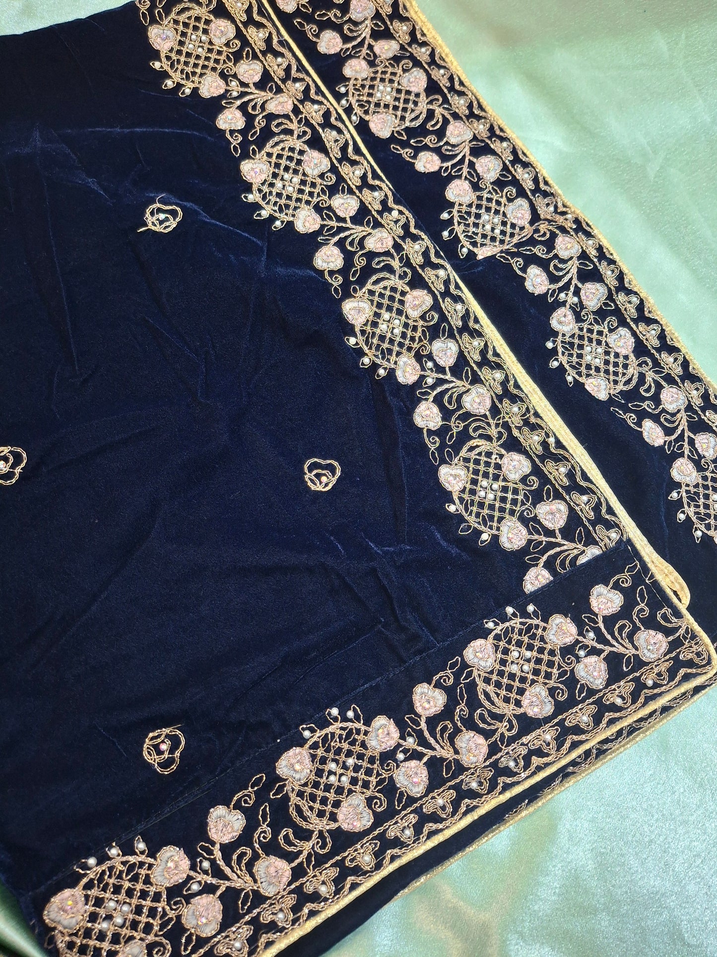 Micro Velvet Embroidered Shawls For Ladies Best Quality