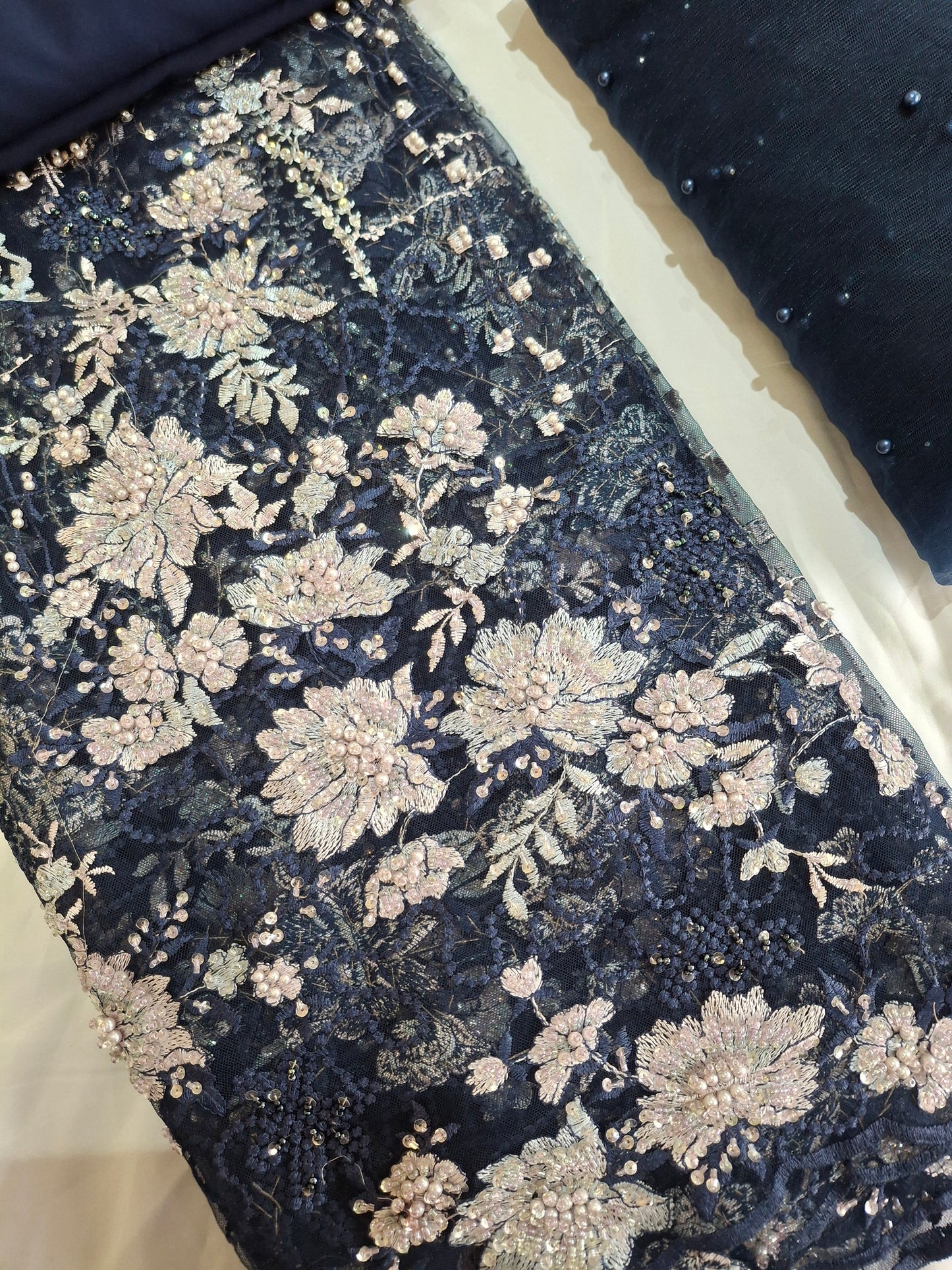 Cut Dana Heavy Embroidered Net,4 piece suit set