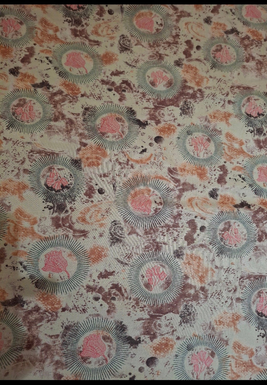 Original Alpiane Paisley Flower Printed( full suit set 4 meters)